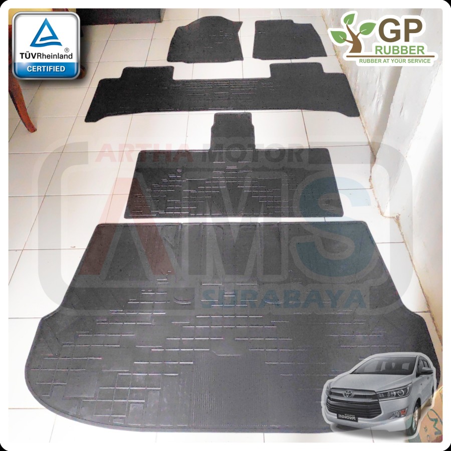 Karpet Karet Lantai Mobil TOYOTA ALL NEW INNOVA REBORN Hitam FULLSET Harga 264,000 rupiah*Gratis Ongkir