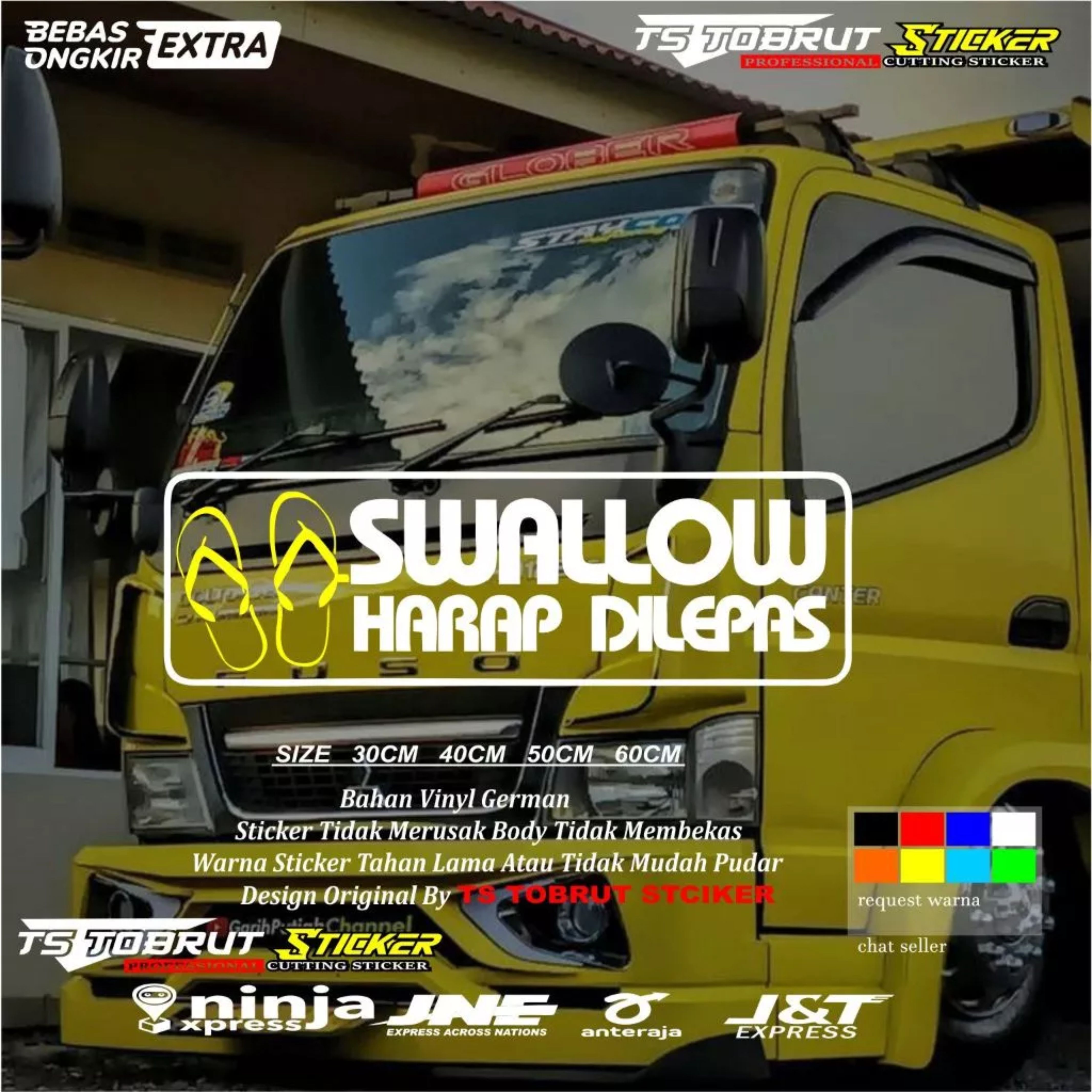 stciker kaca samping mobil l 300 inspirator seng tenang stciker bisa cod uneevsal semua mobil Harga 20,000 rupiah*Gratis Ongkir