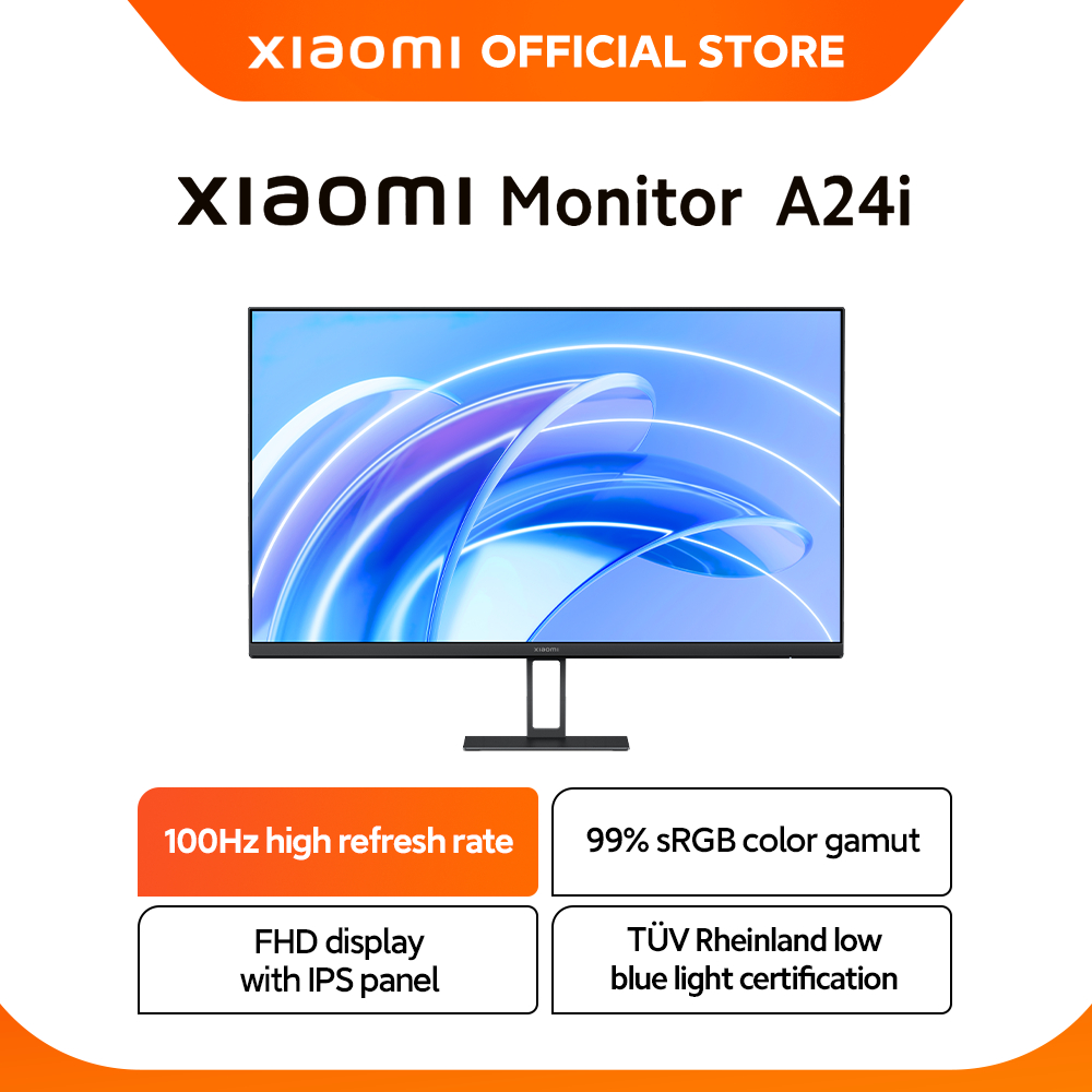 Xiaomi monitor a24i | IPS panel 100Hz FHD Monitor 24 inch | 3 years official [Official Store] - Merek Xiaomi Harga 1,099,000 rupiah*Gratis Ongkir