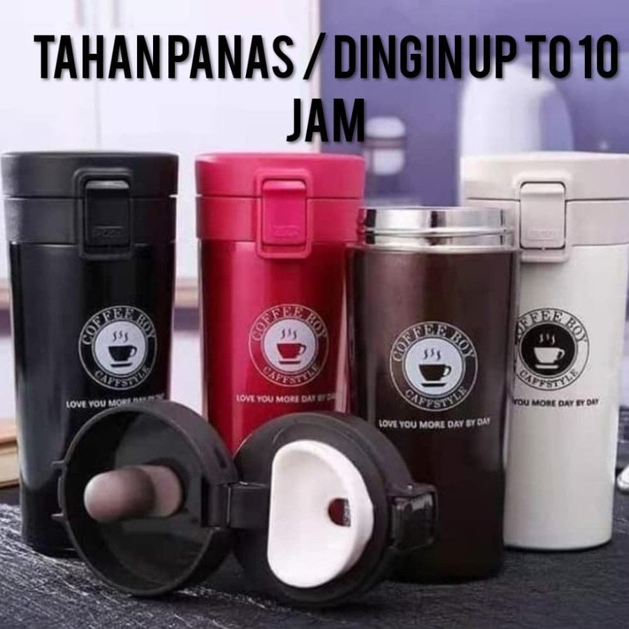 Termos Tumbler Coffee 380 ML 'Design Terbaru Kekinian' Mug Botol minum Stainless Steel