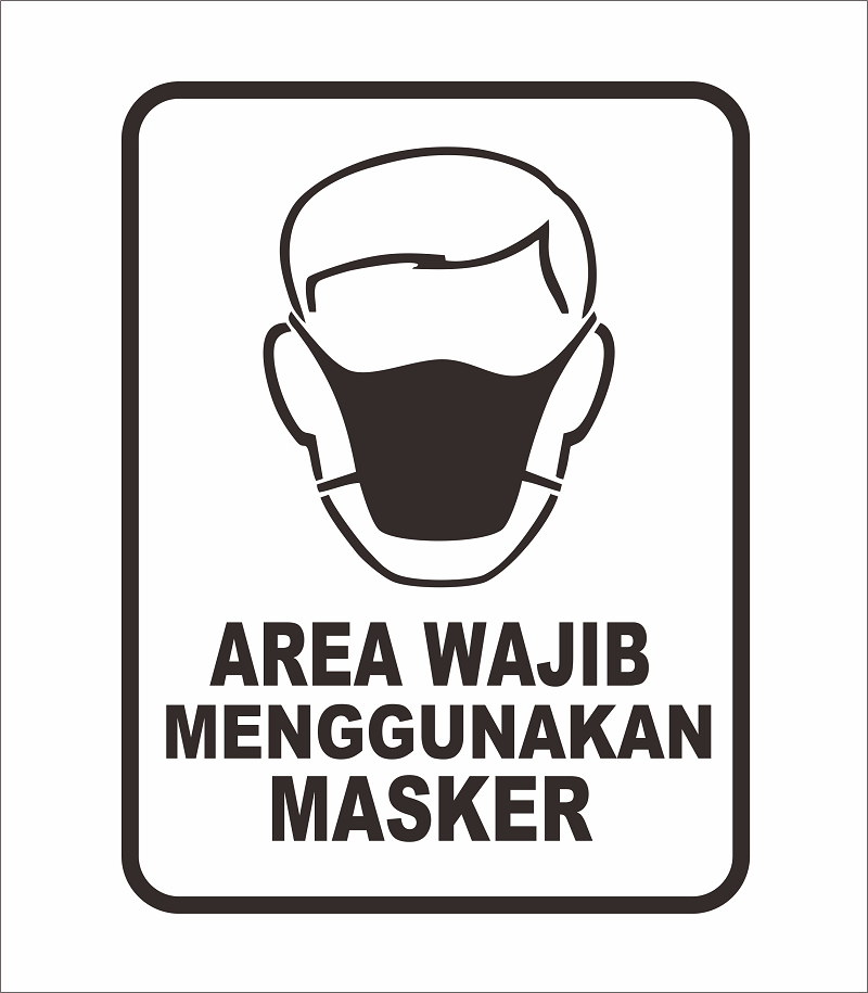 Area Wajib Menggunakan Masker Cutting Sticker Kaca Rumah Dinding Mobil Toko Dll Lazada Indonesia