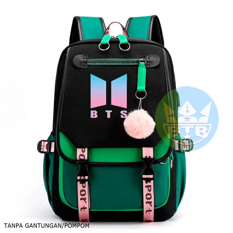 BTB STORE Ransel Sekolah Anak Perempuan Wanita Pria Anti Maling