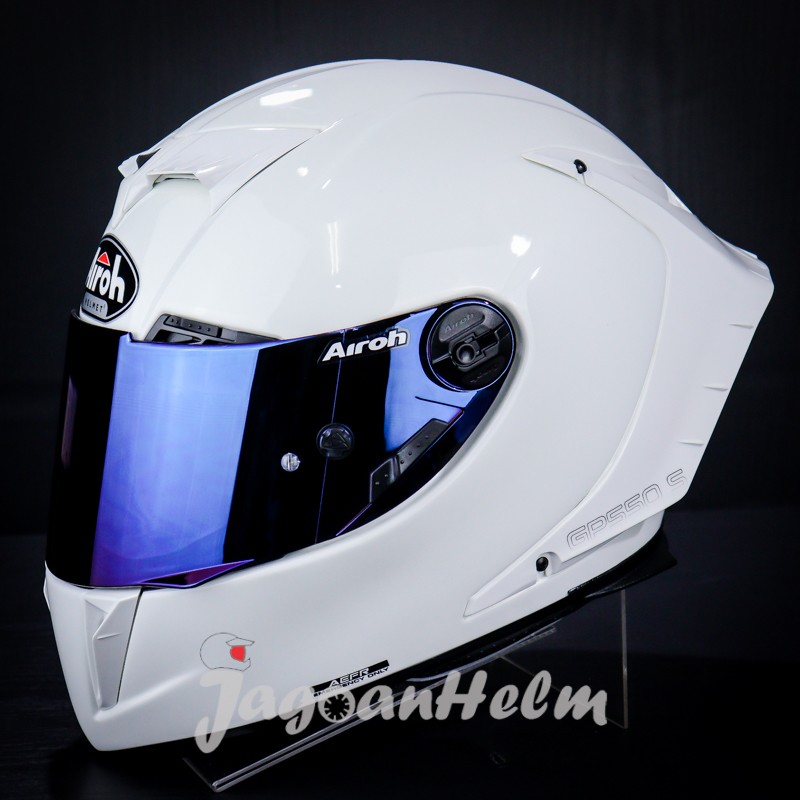 Airoh helm gp550s solid | white glossy | + visor Iridium - Jenama AIROH Harga 7,000,000 Ringgit*Penghantaran Percuma