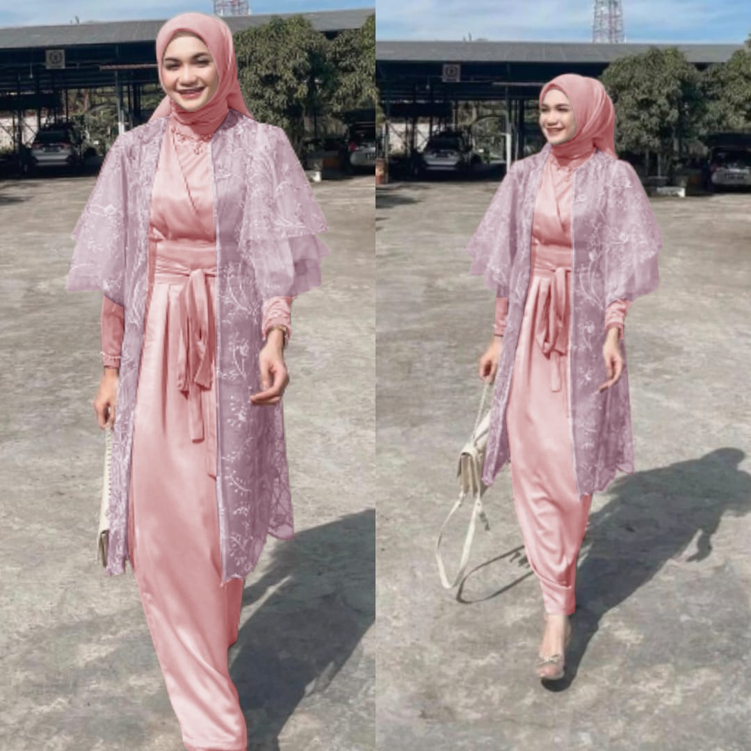 Osaka Fashion / Lucia brukat tile dress set / bisa cod / model terbaru /  pakaian muslim terbaru | Lazada Indonesia