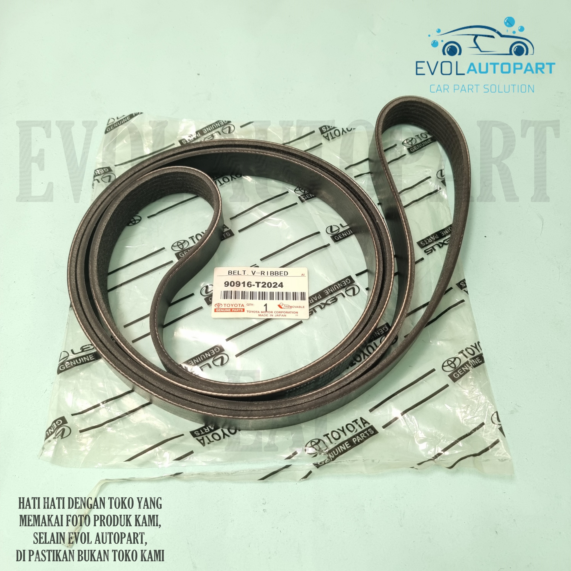 Fan Belt V-Belt Tali Kipas Innova Hilux Fortuner Bensin Original 7PK 2300 Harga 115,000 rupiah*Gratis Ongkir