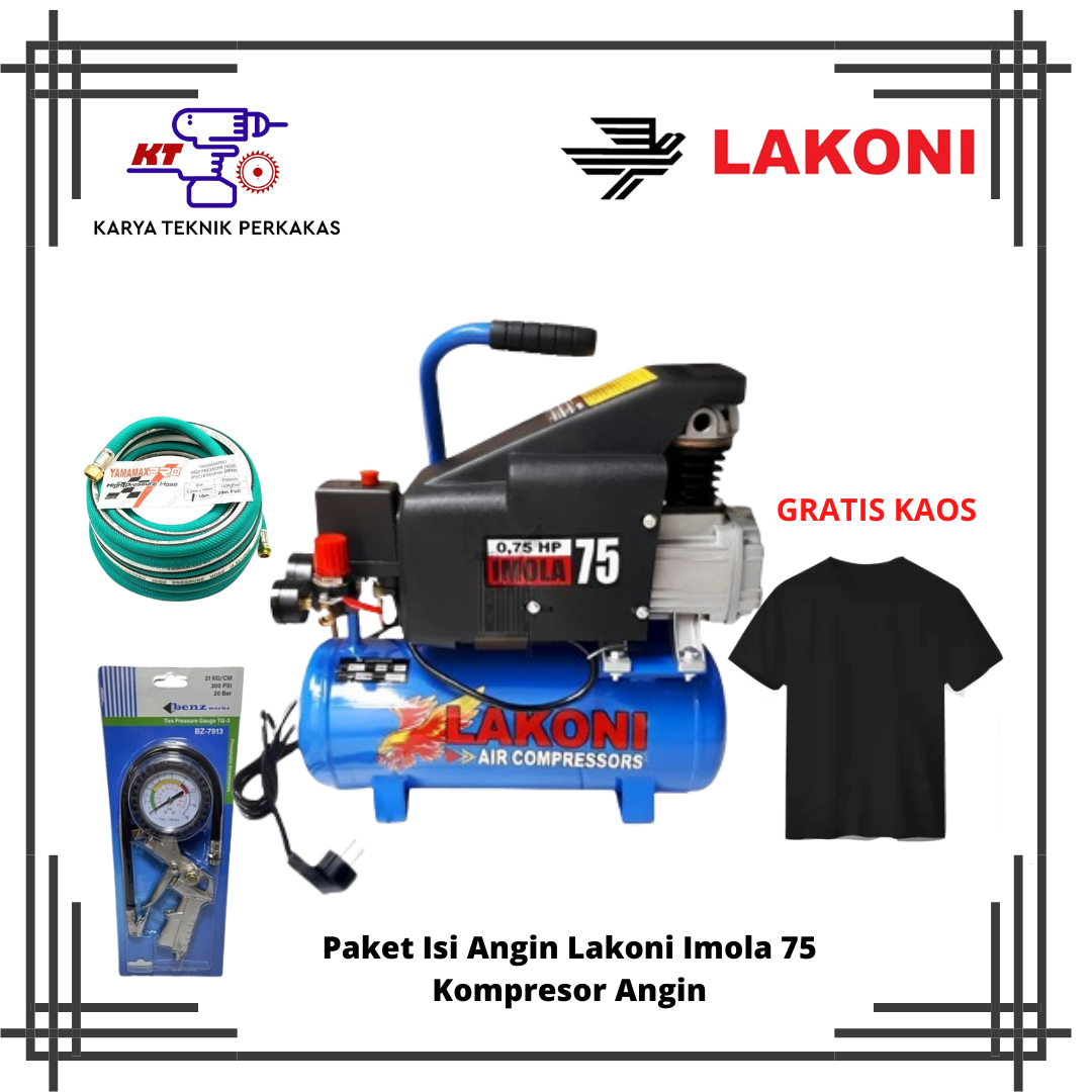 Lakoni Imola 75 Air Compressor Air Filling Package Harga 1,323,500 rupiah*Gratis Ongkir