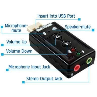 USB sound 7.1 replacement PCI sound card Channel USB to Jack 3.5mm female 2in1 Harga 13,500 rupiah*Gratis Ongkir