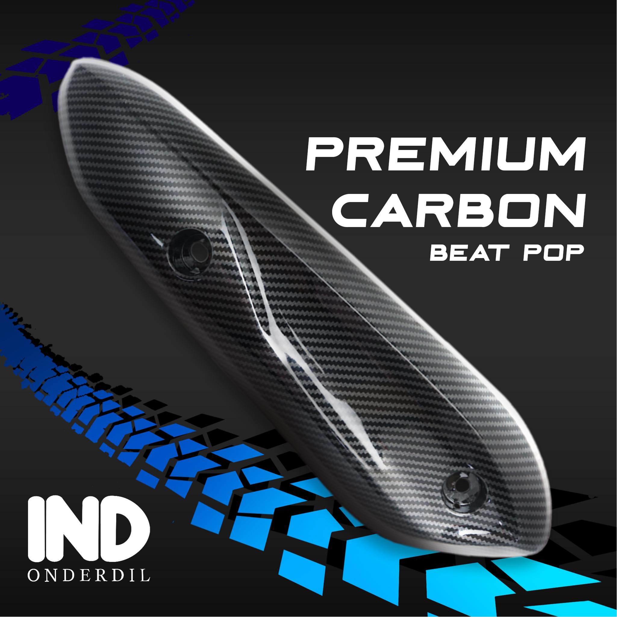 Cover Tutup-Pelindung-Tameng Knalpot Carbon-Karbon Beat Pop FI-F1 eSP Giá 35,380 Đồng*Miễn phí vận chuyển