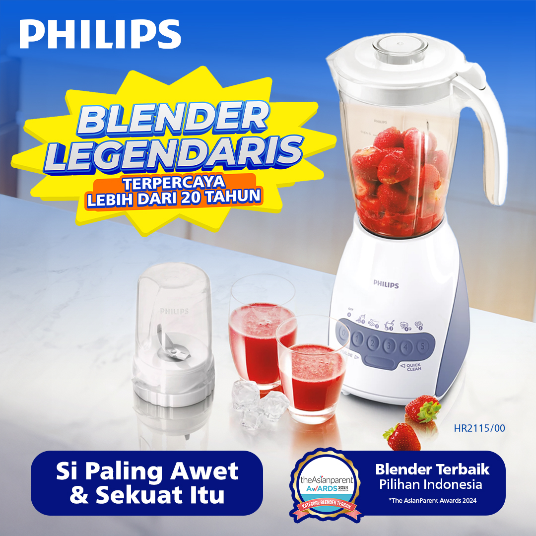 Philips blender hr2115/00-2 liter blender-Philips jar plastic blender 350 W-Grey Harga 629,000 rupiah*Gratis Ongkir