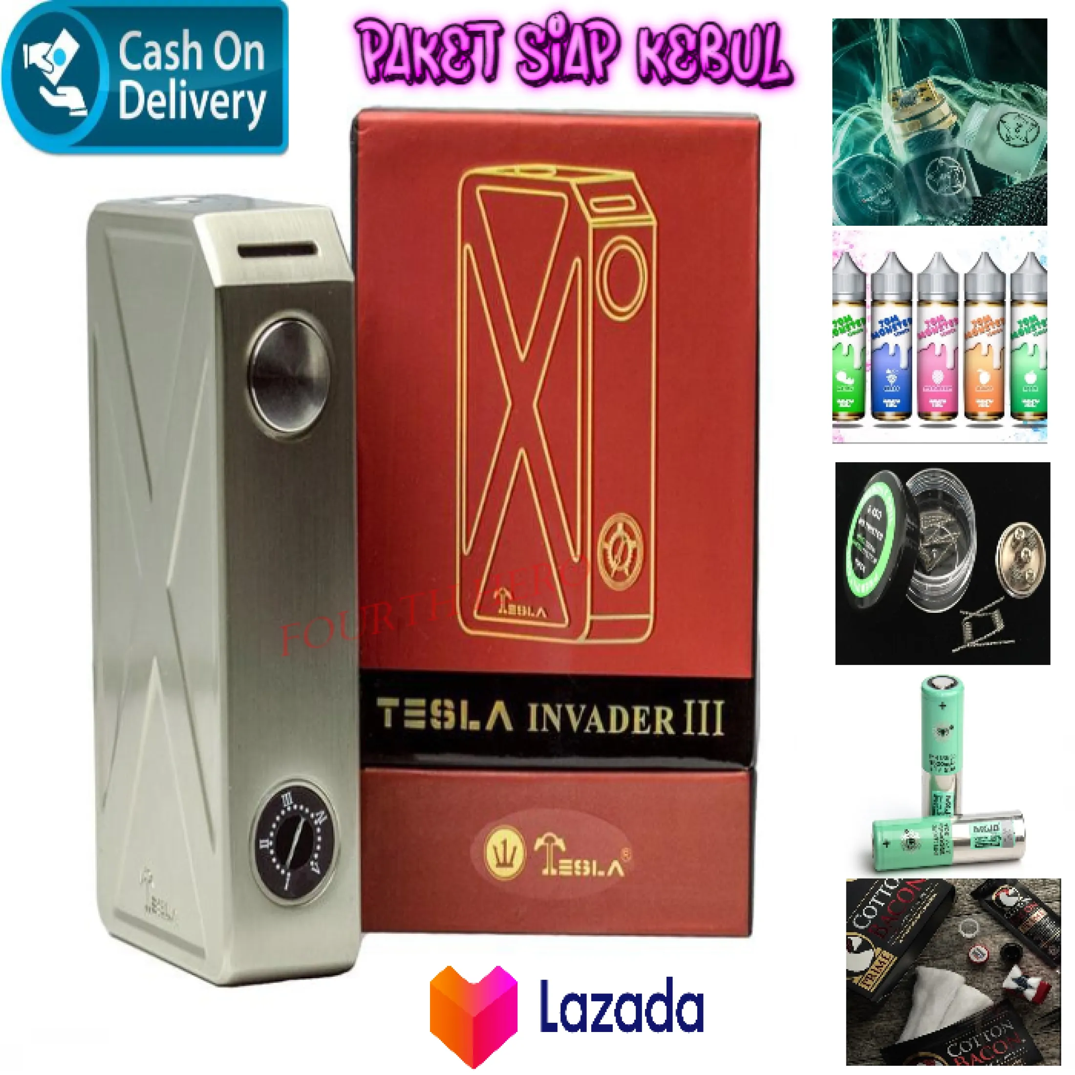 Paket Ngebul Vape Tesla Invader 3 Semi Mecha Mod 240w Free 1pcs Rda Do
It1pcs Coil Alien1pcs Liquid 60ml Non Nikotin 2pcs Batrei Awt 3000
Mah1pcs Cotton Bacon