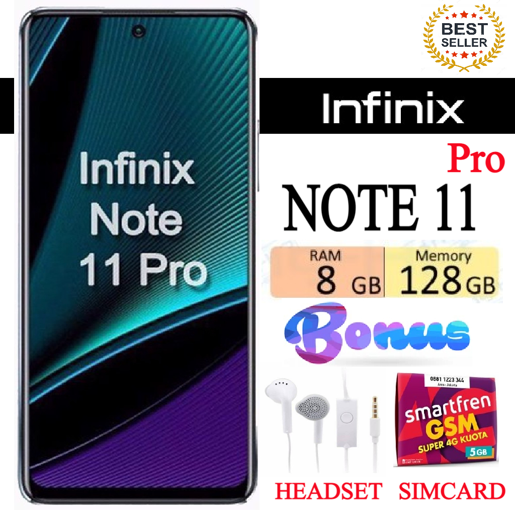 SALE!!! HP INFINIX NOTE 11 PRO RAM 8/128 GB FULLSET Bergaransi Giá 1,900,000 Đồng*Miễn phí vận chuyển