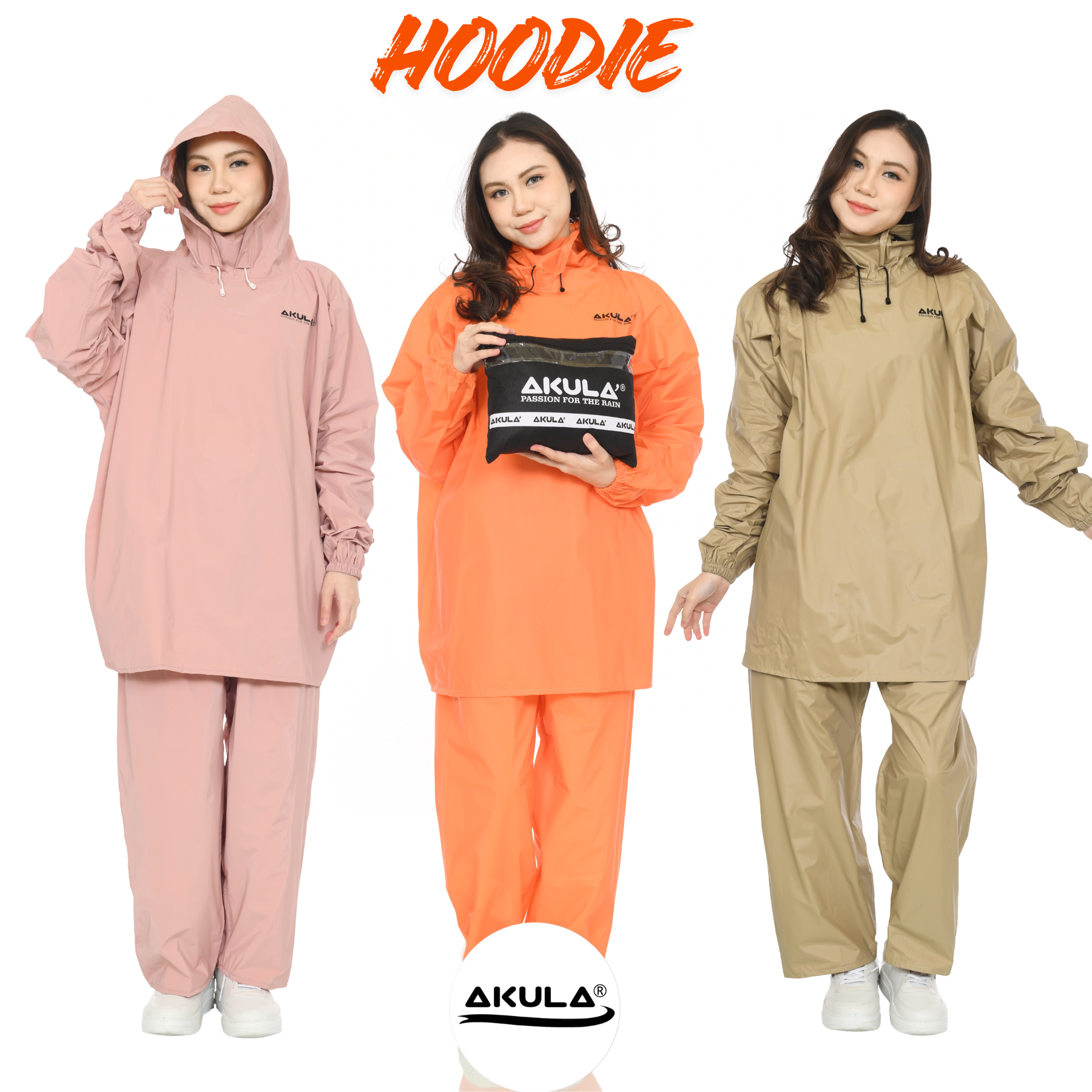 Latest Akula Raincoat, Hoodie Model, Pvc Material, 0.25 Thick, Elastic, Anti-Seepage Suit for Men and Women Harga 76,000 rupiah*Gratis Ongkir