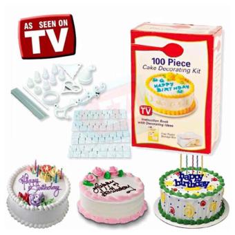 Gambar 100pcs cake decorating kit penghias kue tart