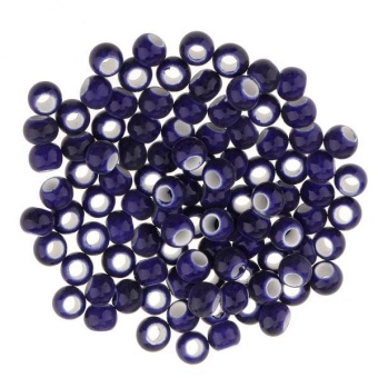 Gambar BolehDeals 100pcs 6mm Ceramic Loose Beads Charms for DIY JewelryMaking RoyalBlue   intl