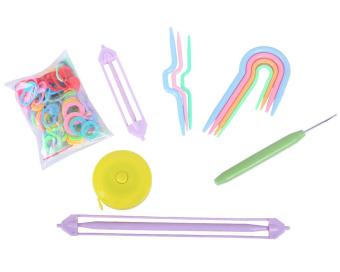 Gambar CITOLE Portable Basic Knitting Tools Accessories Craft Supplies Kit(Random Color)