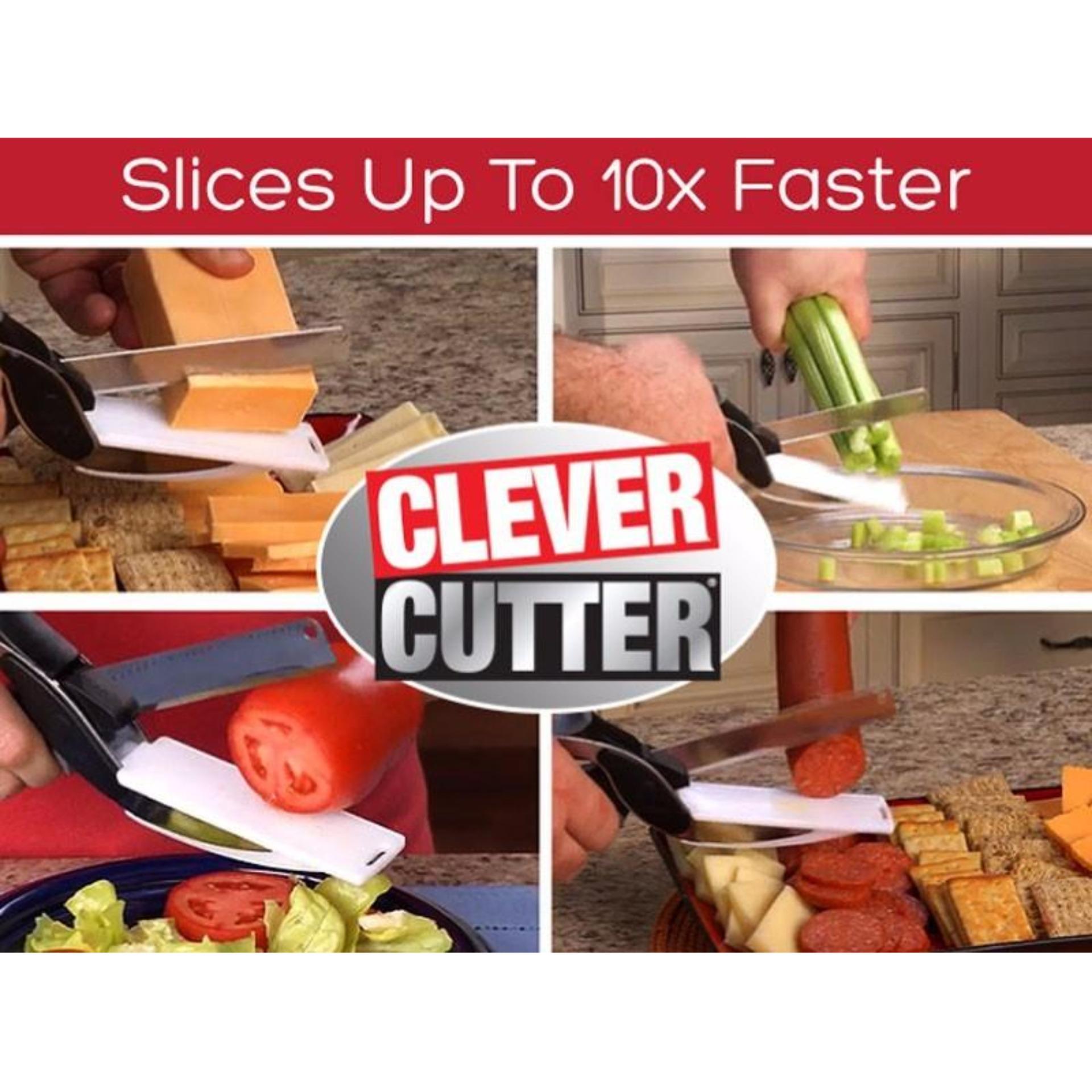 Cari Bandingkan Clever Cutter Pisau Dapur 2 In 1 Talenan Praktis