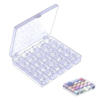 Gambar dmscs 25pcs Sewing Machine Bobbins With Storage Box(Not IncludeSewing Thread)   intl