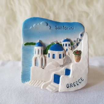 Gambar Gloria Bellucci   Magnet Kulkas Santorini Greece