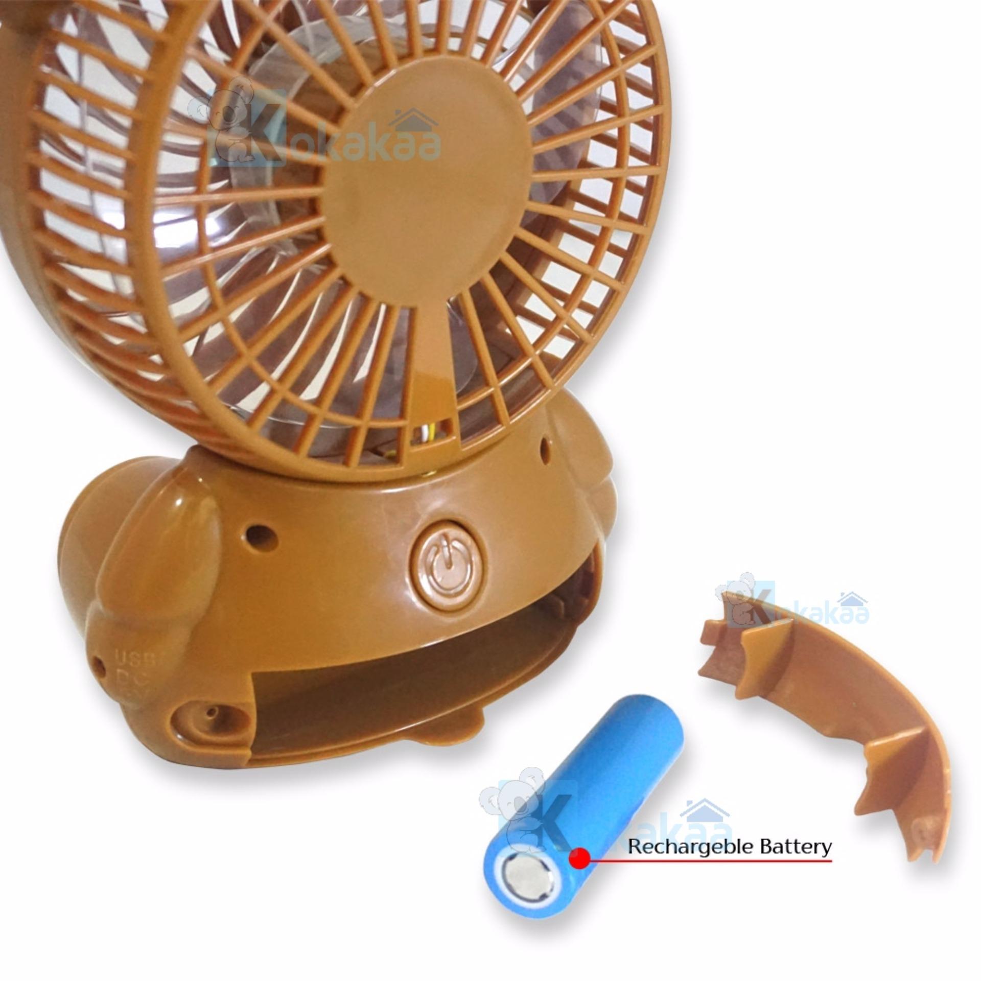 Pelacakan Harga Kokakaa Kipas Angin Mini Portable Small Fan Karakter