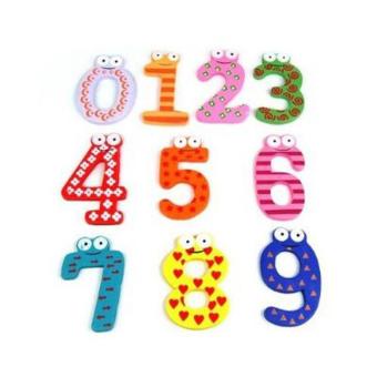 Gambar leegoal Funny Colorful Magnetic Numbers Wooden Fridge Magnets Kids Educational Toys   intl