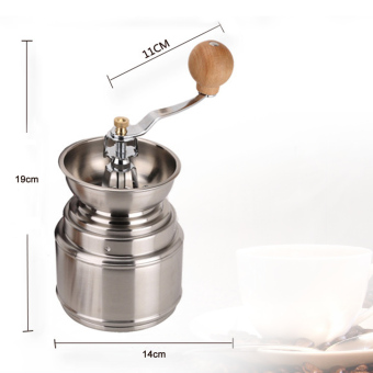Manual Coffee Grinder portabel yang dapat disesuaikan serta keramik duri Stainless Steel biji kopi alat gilingan merica