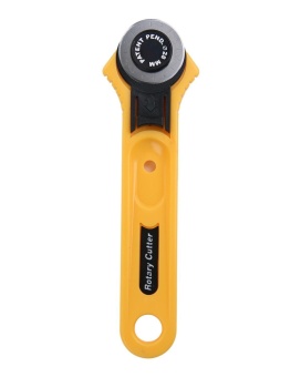 Gambar weizhe Rotary Cutter Knife Cloth Cutting Knife Cutter,StainlessSteel Round Blade Diameter 28mm,Yellow   intl