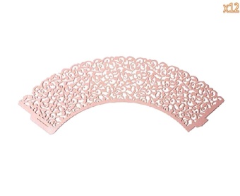 Harga xinggang 12 Pcs Cupcake Wrapper Paper Design Carrier Cups
forWedding Party Decoartion (Pink) intl Online Terjangkau