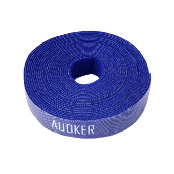 Gambar yazhang Long Fastening Tape 0.8 inch One Wrap Hook Loop FasteningTape Cable Ties (16.4 Feet) 5 Yards Roll  Blue   intl