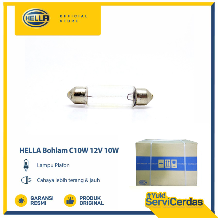 Lampu Plafon Mobil HELLA 12V C10W (DUS)- Lampu Kabin Mobil Harga 376,710 rupiah*Gratis Ongkir