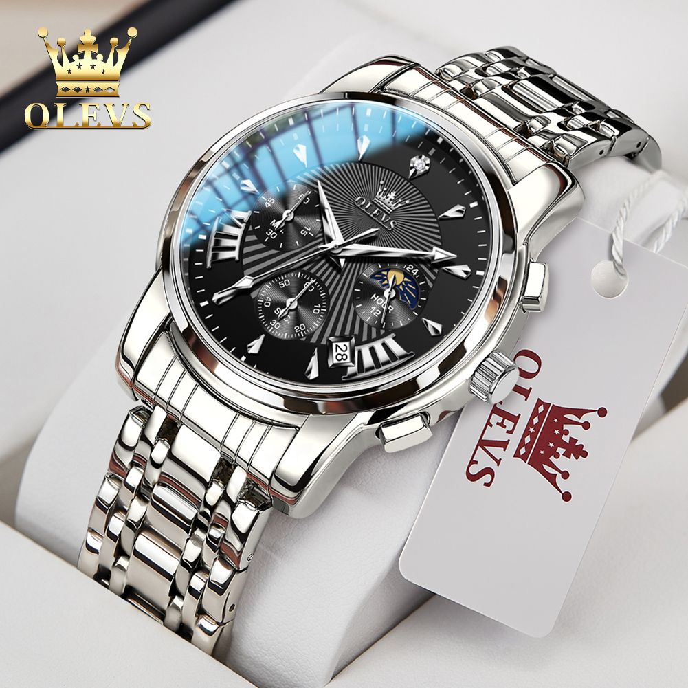 OLEVS official original authentic brand new men's watch waterproof luxury simple fashion casual lumino…