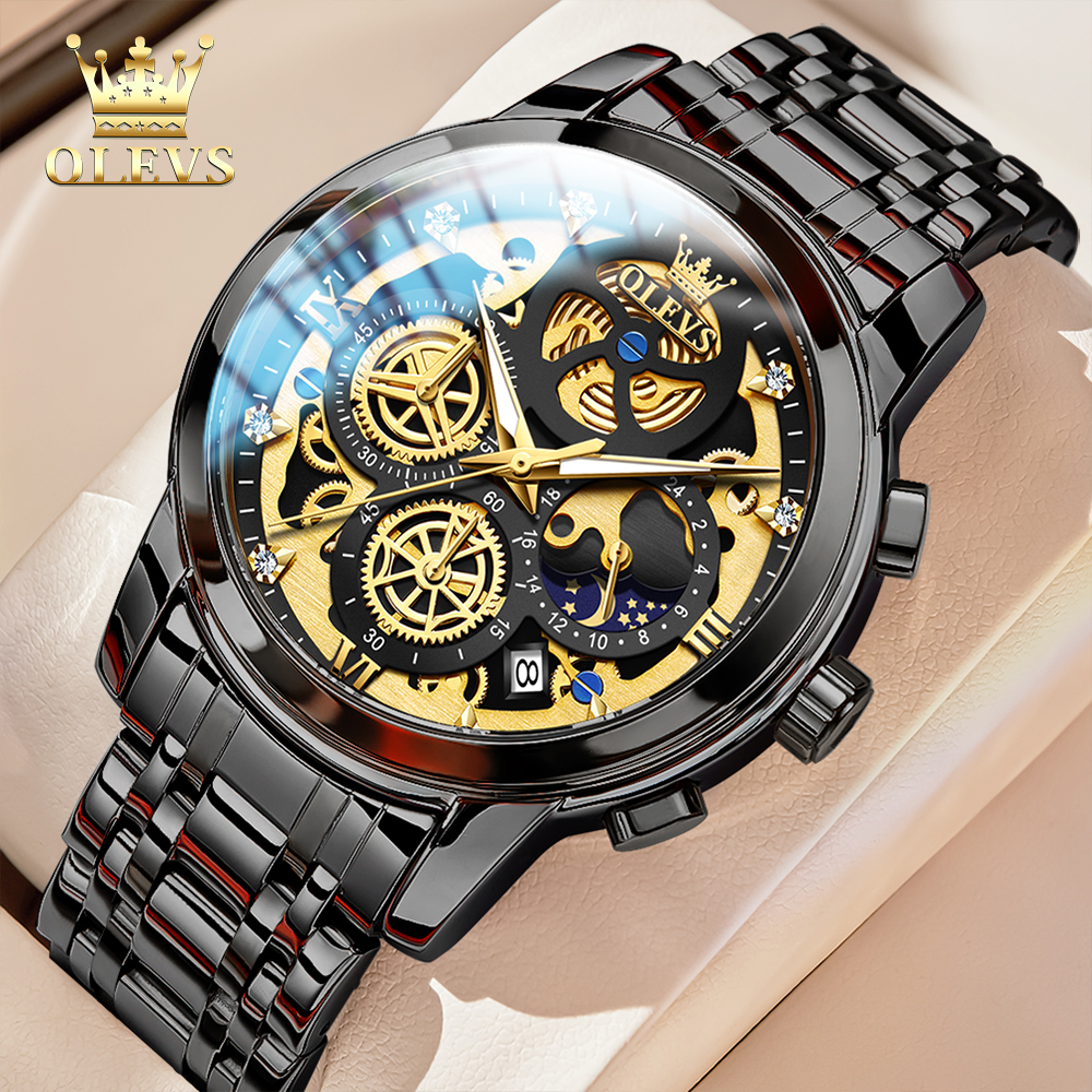 OLEVS genuine original men's watch men's quartz watch imported fashionable luminous waterproof stainle…