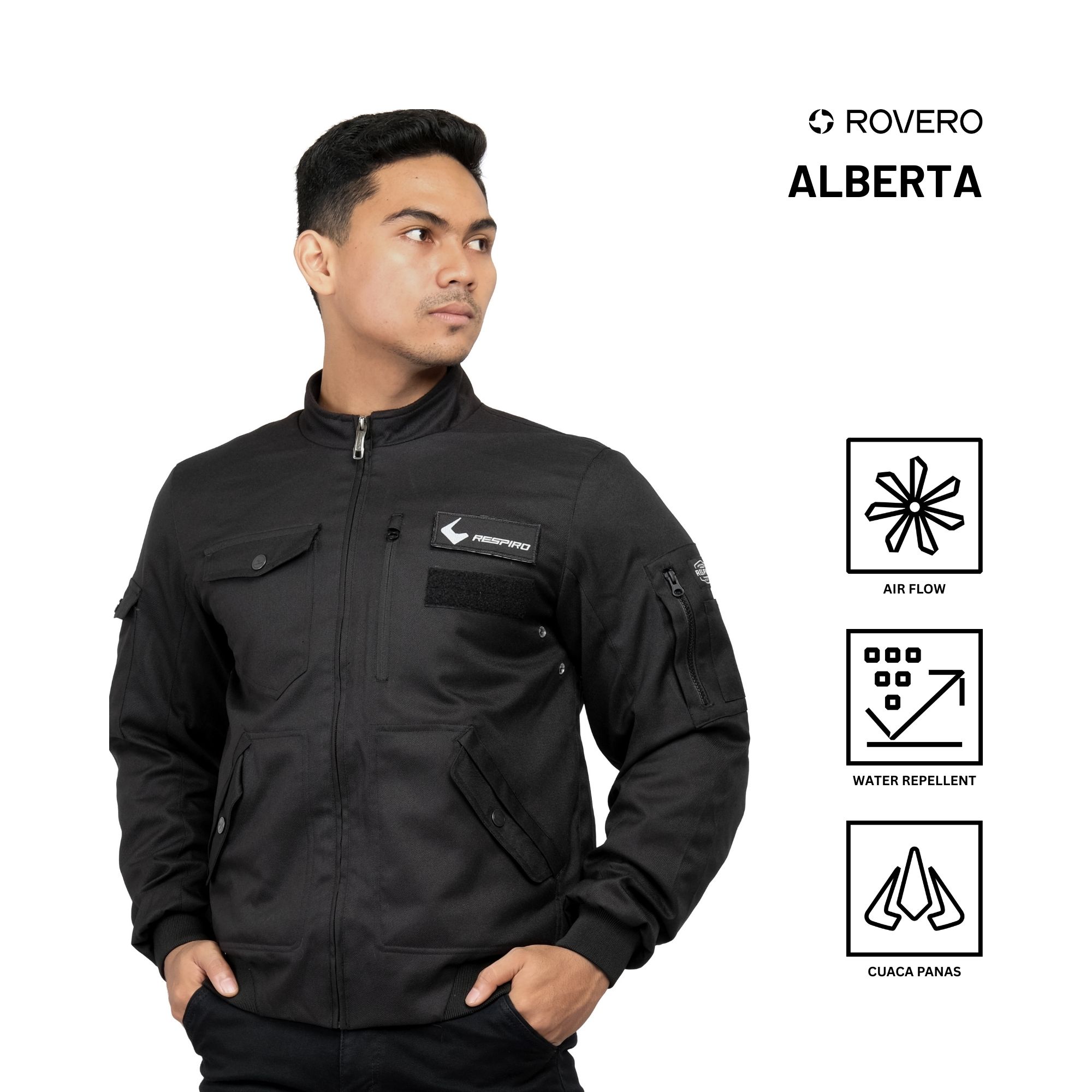 Alberta Breathes | Men's Windproof Daily Motorcycle Jacket Harga 1,049,000 rupiah*Gratis Ongkir