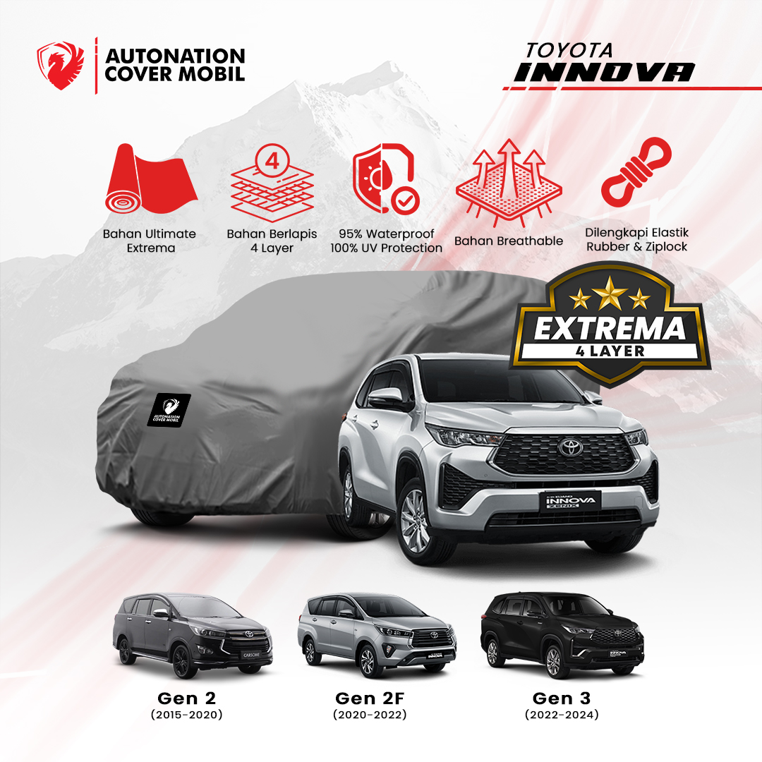 Autonation Garage - Cover Mobil Toyota Innova Extrema 4 Layer Harga 1,193,000 rupiah*Gratis Ongkir