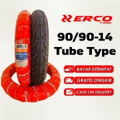 ERCO TIRE Ban Motor Luar Matic Vario Beat Scoopy Old Mio Soul Suzuki Spin 90/90-14 Tube Type Pakai Ban Dalam Untuk Ban Belakang