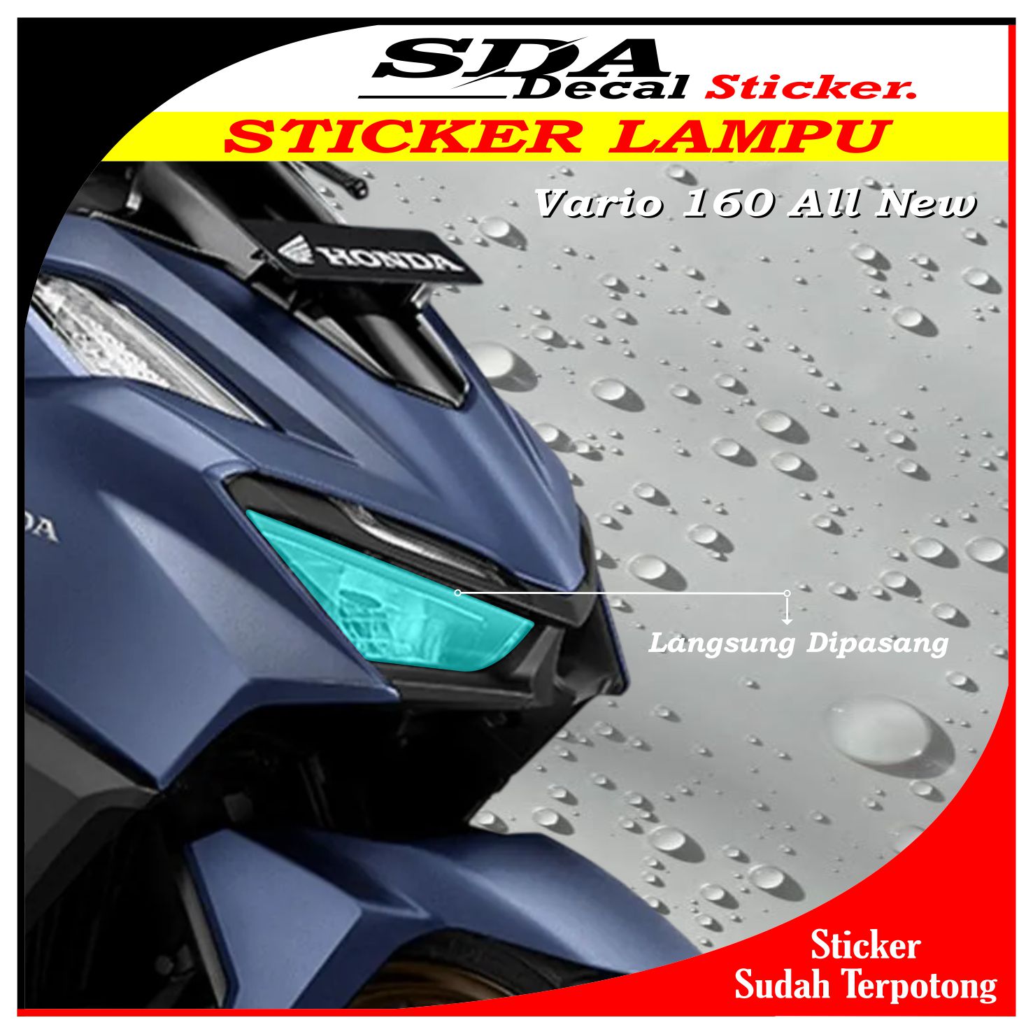 Vario 160 All New Light Sticker | New 2023 Vario Light Sticker | Vario 160 Headlight Protector Sticker Harga 9,500 rupiah*Gratis Ongkir