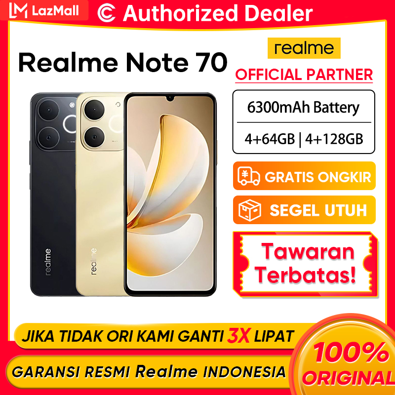 Realme Note (4/64Gb)(4/128Gb) - 6300Mah Battery, Military Grade Shock Resistance, Official Guarantee Harga 1,399,000 rupiah*Gratis Ongkir