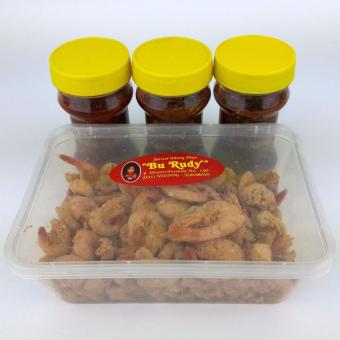 Gambar Bu Rudy Paket Udang Crispy Kotak + 3 Pieces Sambal Bawang TutupKuning