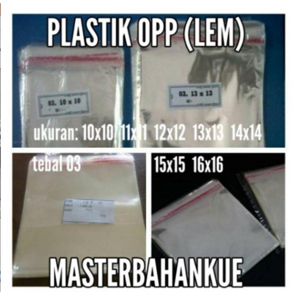 HBT Plastik OPP (sdh ada lem seal) 15 X 15