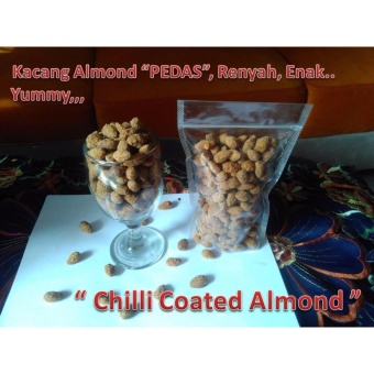 Gambar Kacang Almond Rasa Pedas 500 Gr   Chili Coated Almond