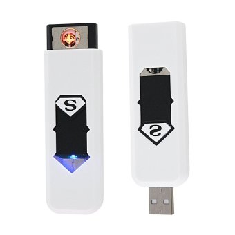 Gambar Korek Elektrik USB Cigarette Lighter   Putih