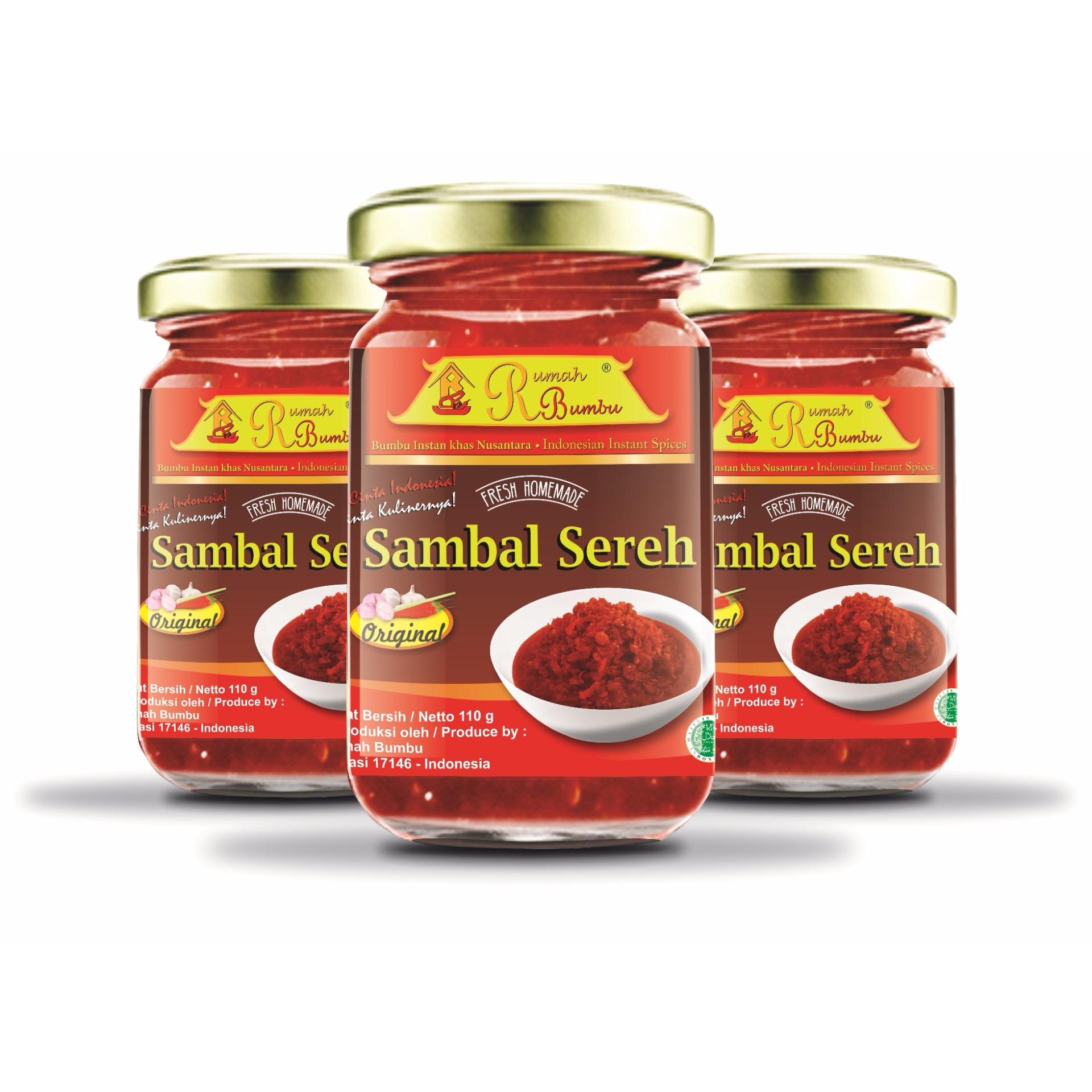 Sambal Sereh Rasa: Original [Sehat dan Alami dengan Rempah Asli & Tanpa Pengawet Kimia]