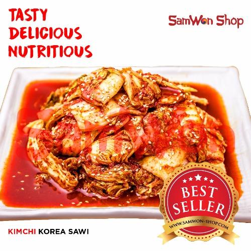 Samwon - Kimchi Sawi Fresh - 250 Gram - Makanan Korea