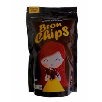 Gambar Snack Keripik Brownies Kering Bronchips Bronchips  choco chip, 60gr   Rasa Choco Chips