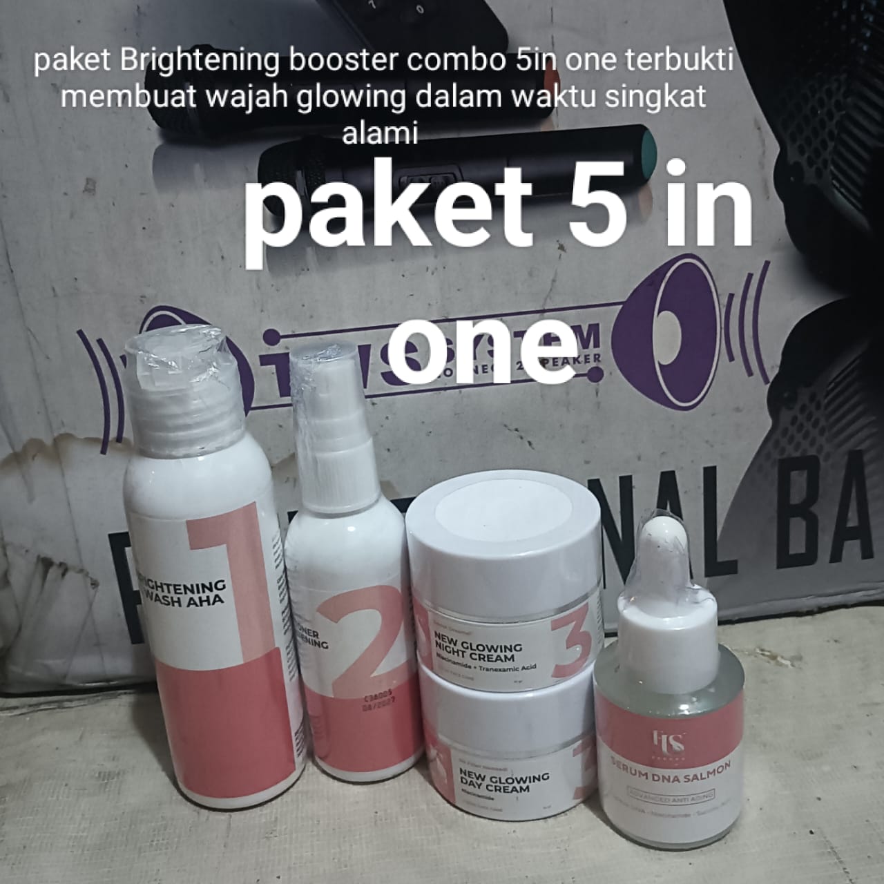 Skincare Ls Reborn Paket Isi 5 Lengkap New Glowing Booster Elstm Skincare LS Original Bpom