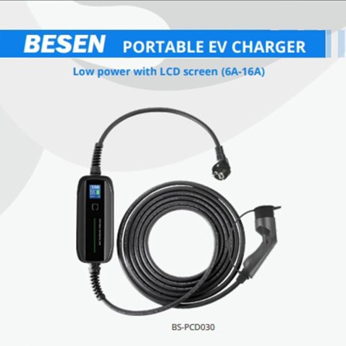 BESEN PORTABLE EV CHARGER 3.6 KW 10A/16A TYPE 2 WITH LCD MODEL PCD030 - TECH ZONE Harga 7,713,000 rupiah*Gratis Ongkir