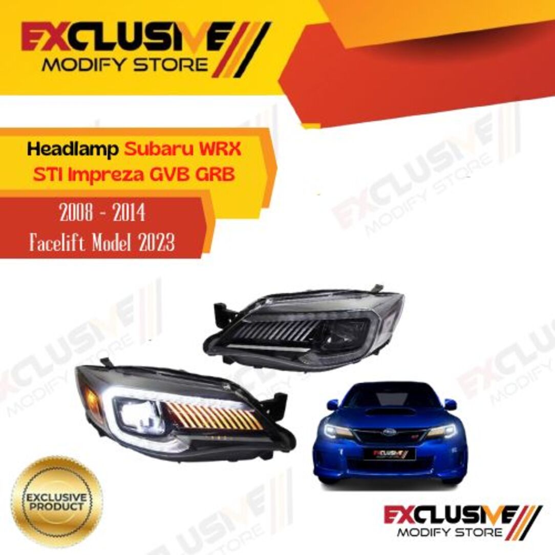 Headlamp Subaru WRX STI Impreza GVB grb 2008 2014 facft model 2023 Harga 12,750,000 rupiah*Gratis Ongkir