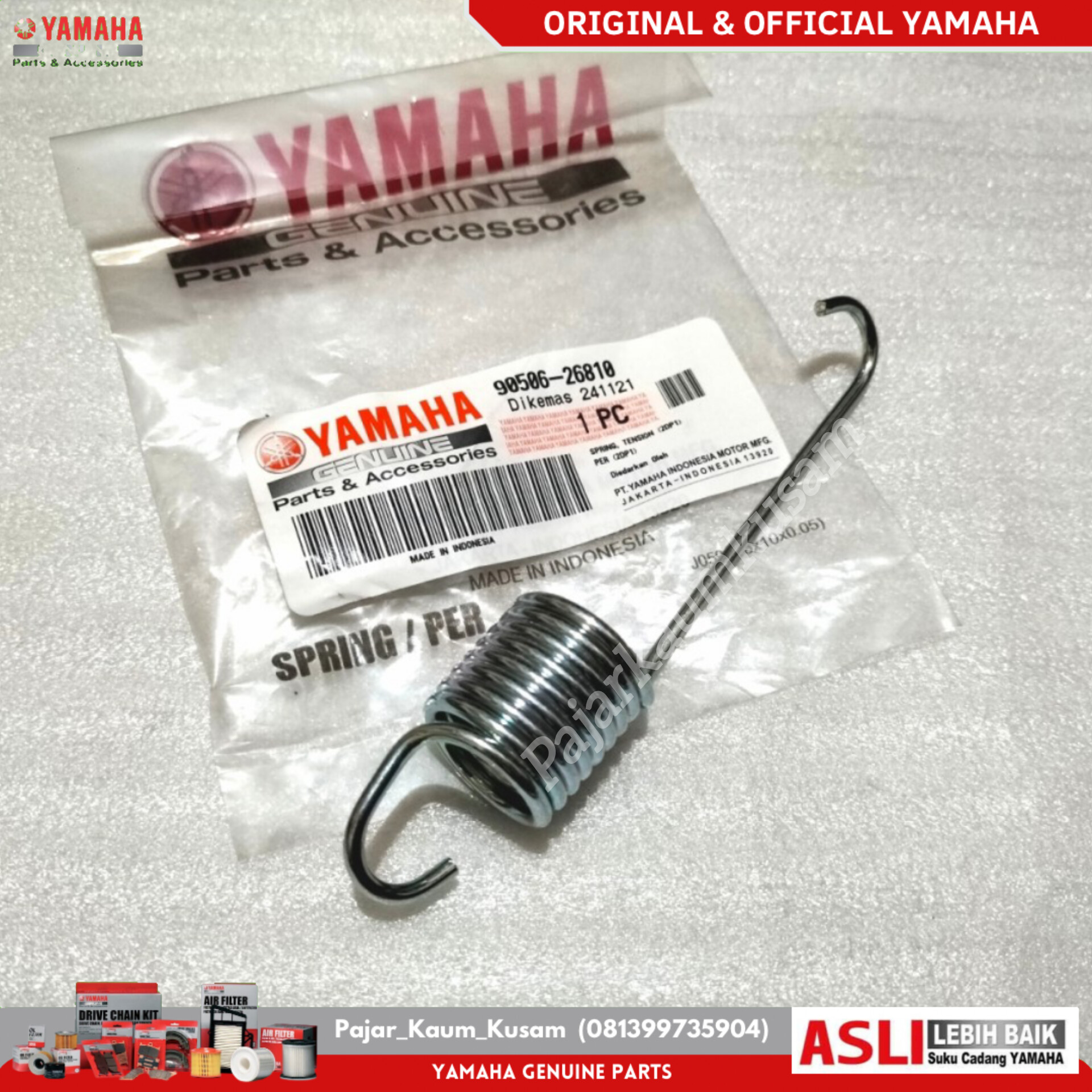PER STANDAR SAMPING BESAR YAMAHA NMAX OLD N MAX 150 ORIGINAL 90506-26810 SPRING TENSION Harga 15,000 rupiah*Gratis Ongkir