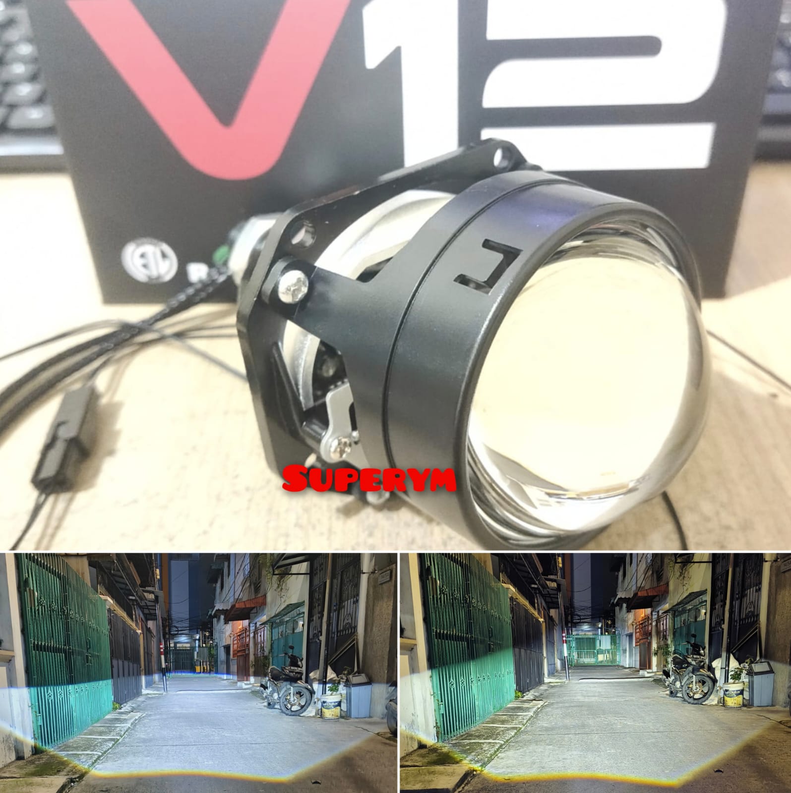 V12 C1 Led Projector Headlight Lens Projie Biled 2.5 Inch Inch Car Motorcycle Vinyx Harga 236,670 rupiah*Gratis Ongkir
