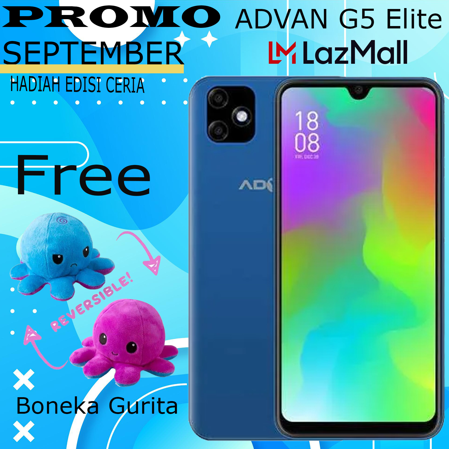 Advan G5 Elite 2021 6.1 Inci 3 GB 16 GB Octacore Smartphone Android 10 Garansi Resmi