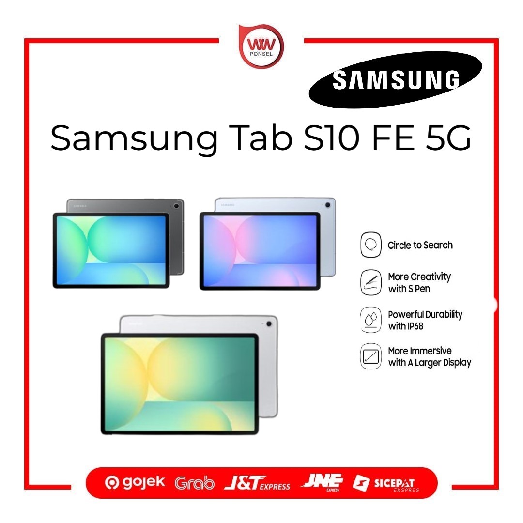 Tablet Samsung S10 FE 5G Ram 8GB Internal 128GB Garansi Resmi Harga 8,999,000 rupiah*Gratis Ongkir